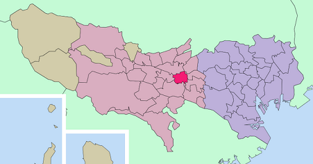 小金井市の地図の画像