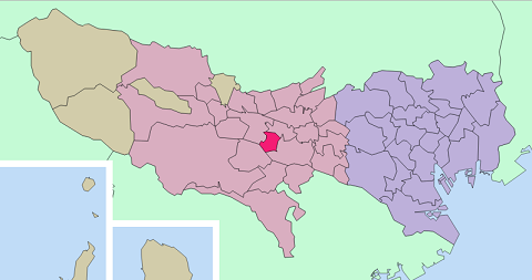 国立市の地図